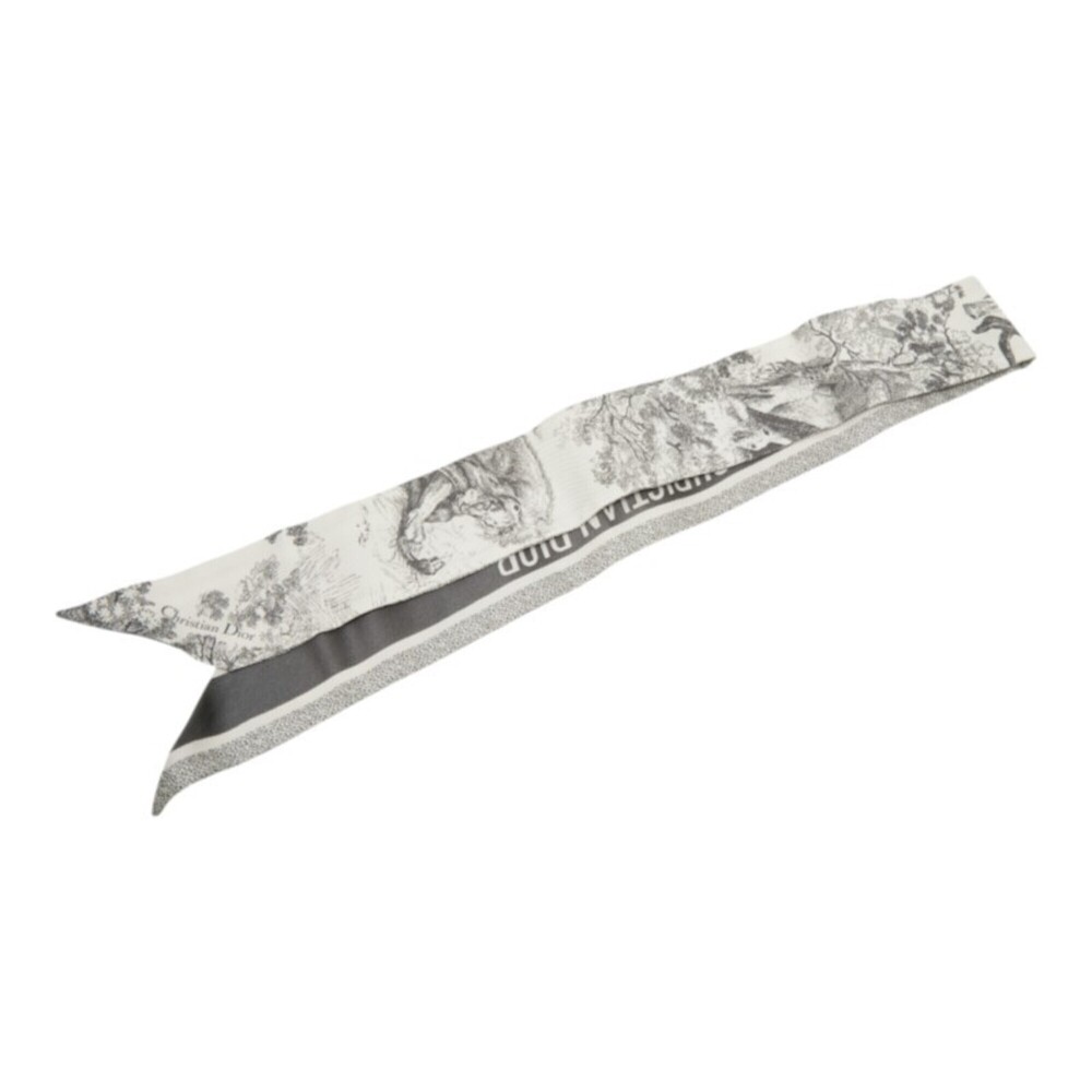 Christian Dior Dior Toile de Jouy Mitzah Scarf Muffler 15JOU106I602 White Gra...